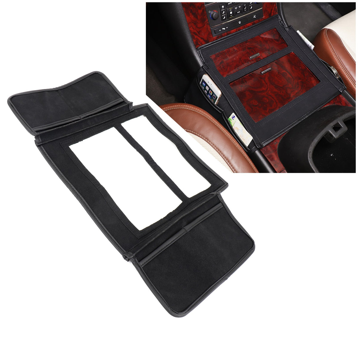 Suede Cloth Center Console Gear Shift Trim Cover For Cadillac Escalade 07-14 US 6