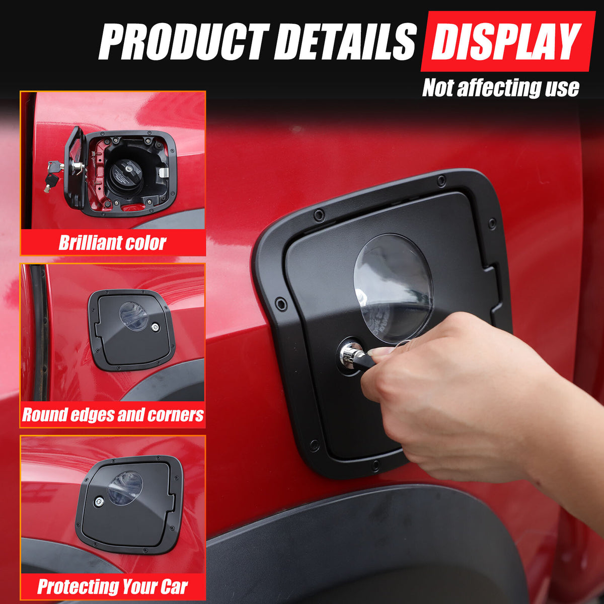Replacement Fuel Tank Gas Lock Cover Trim For Toyota Tacoma 2016-2023 US 7