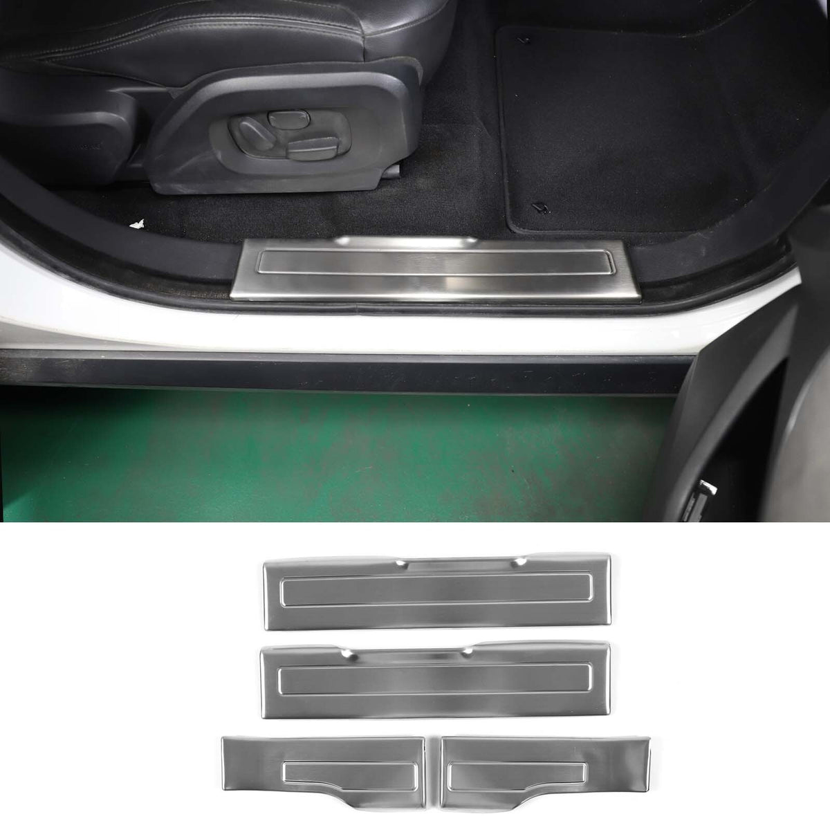 Silver Interior Door Sill Guard Protector Cover For Range Rover Evoque L538 8