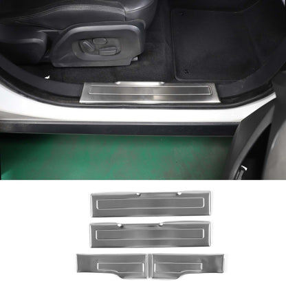 Silver Interior Door Sill Guard Protector Cover For Range Rover Evoque L538 8