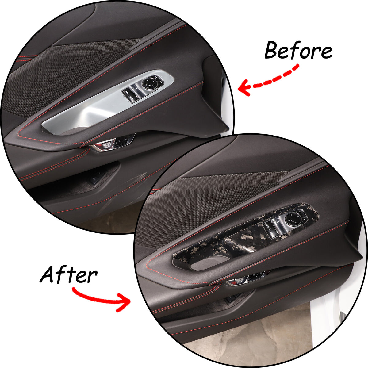 Forged Real Carbon Fiber Full Interior Set Cover Trim Kit For Corvette C8 20-25 - Variants 36-40 52