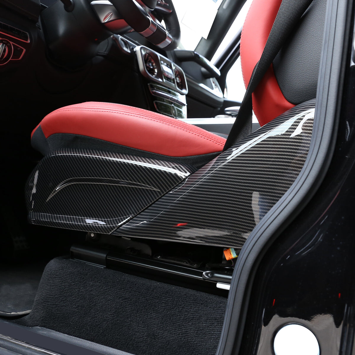 For Benz G-Class 2019-24 Carbon Fiber ABS Seat Button Handle Panel Cover Trim US 10