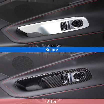 Carbon Fiber ABS Interior Full Decor Cover Trim Kit For Corvette C8 2020-2025 - Styles 1-5 15
