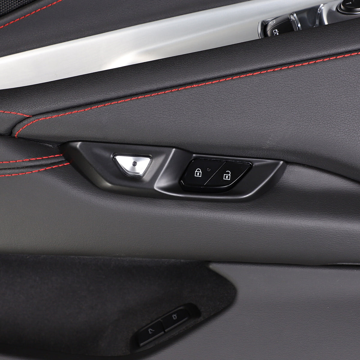 Matte Black ABS Full Interior Set Cover Trim Kit For Corvette C8 2020-25 - Styles 6-10 21