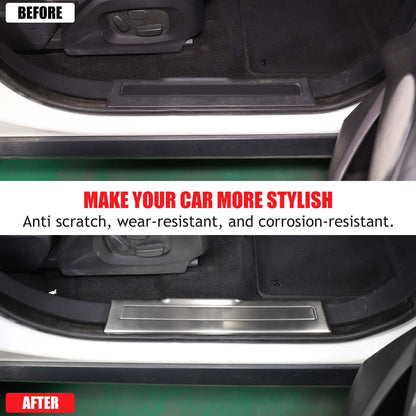 Silver Interior Door Sill Guard Protector Cover For Range Rover Evoque L538 1