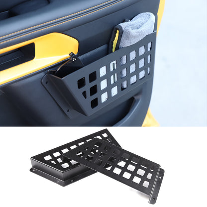 Black Alloy Car Rear Door Pocket Storage Box Organizer for Ford Ranger T9 23+ US 1