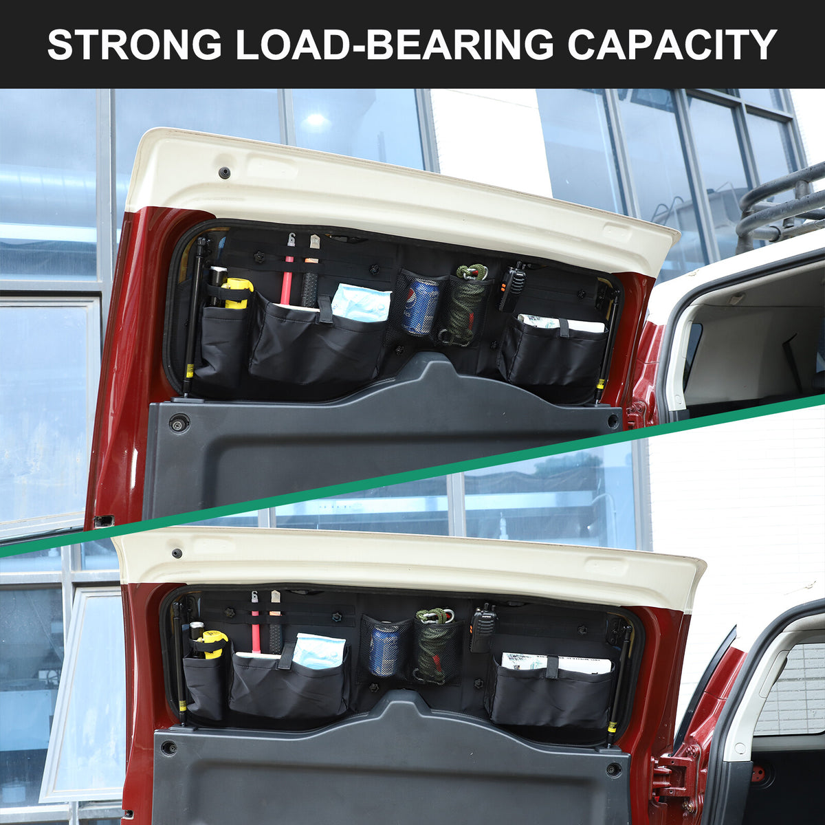 Tailgate Rear Door Window Trunk Storage Bag Organizer For Toyota FJ Cruiser 07+ 5