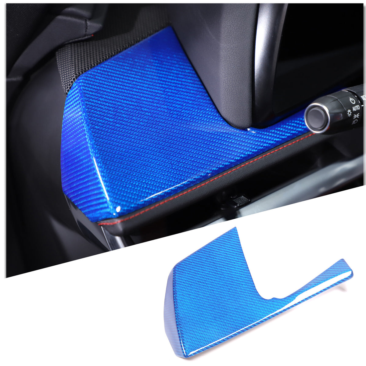 Blue Real Carbon Fiber Full Interior Set Decor Trim Kit for Corvette C8 20-25 - Variants 11-15 24