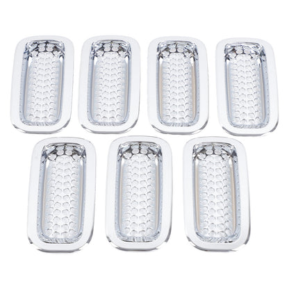 ABS Silver Front Grille Insect Screen Cover For Hummer H3 2005-2009 20