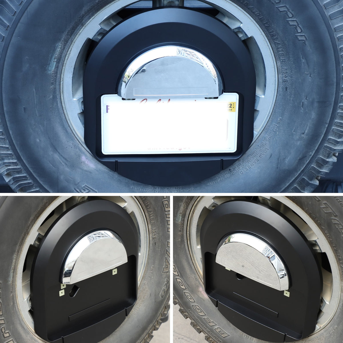 Matte Black Spare Tire License Plate Bracket OE:25782333 For Hummer H2 03-09 US 22