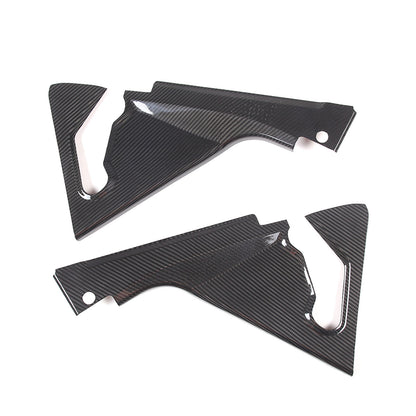 Real Carbon fiber Engine Bay Corner Shock Tower Cover Trim Set For Corvette C8 5