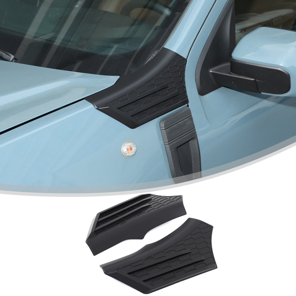 Matte Black ABS Hood Cowl Body Cover Corner Guards Trim For Ford Maverick 22+ US 17