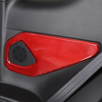 Red Real Carbon Fiber Interior Center Console Trim Set Kit For Subaru BRZ 22+ 105