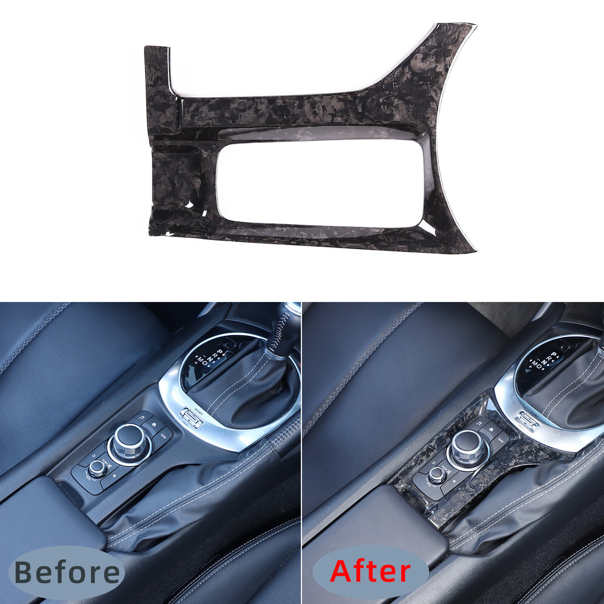 Forged Real Carbon Fiber Multimedia Panel Trim Cover For Mazda MX-5 2016+ 2