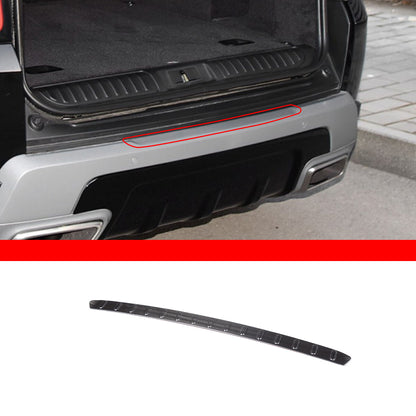 Black Steel Rear Bumper Trunk Sill Cover Trim For LR Range Rover Sport 18-21 7