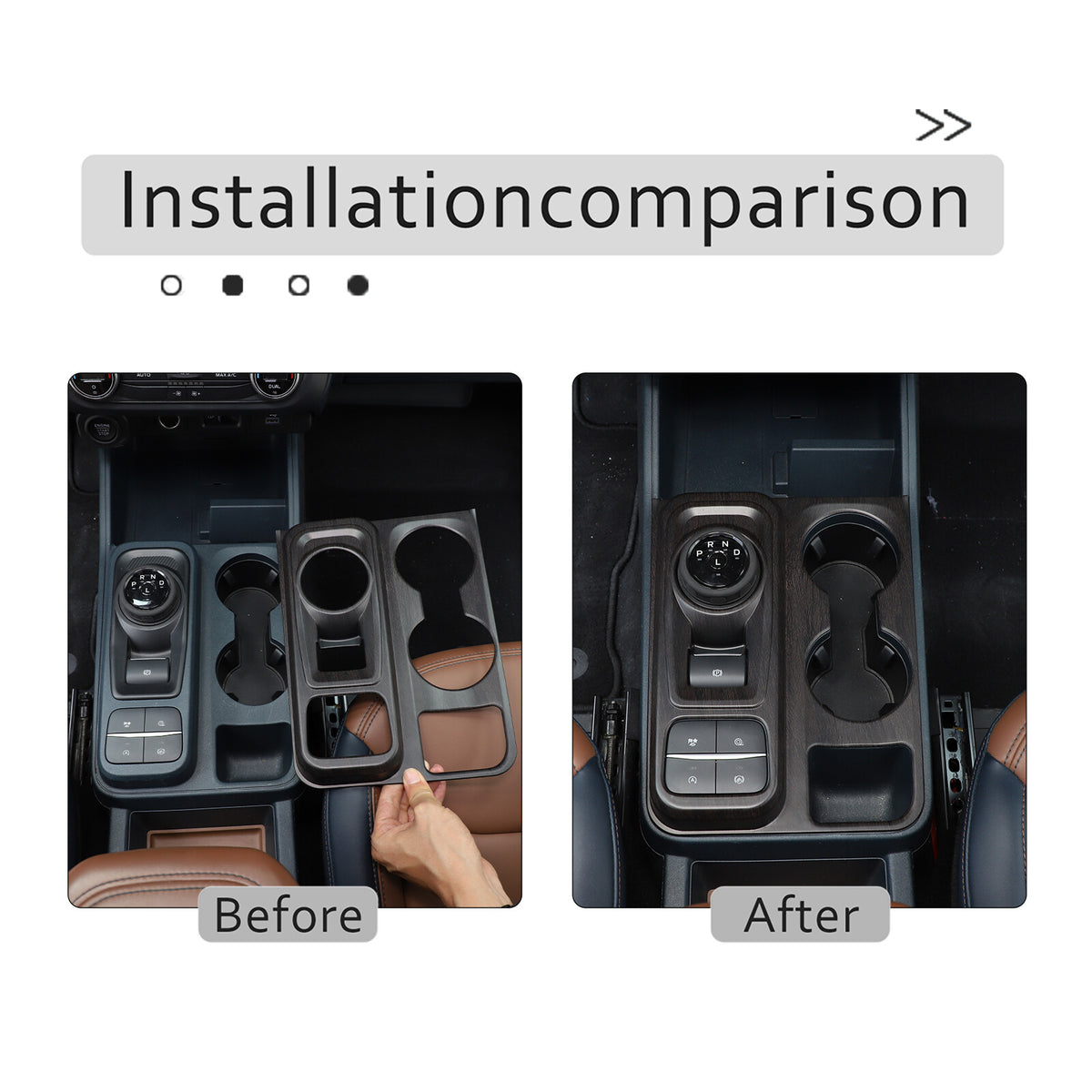 Oak Wood Grain Interior Decor Trim Cover Set Kit Fits Ford Maverick 2022-2024 6