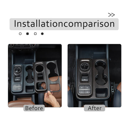 Oak Wood Grain Interior Decor Trim Cover Set Kit Fits Ford Maverick 2022-2024 6