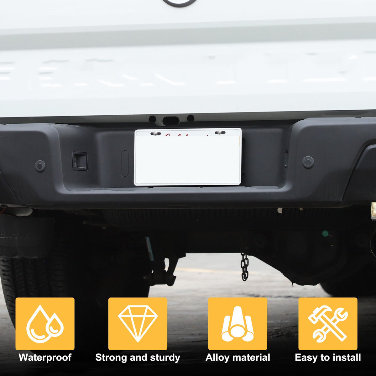 Carbon Steel Front License Plate Frame Trim For Nissan Frontier 22+ (US Version) 19