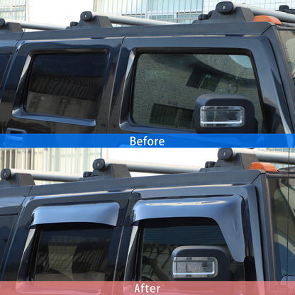 ABS Window Visor Sun Rain Guard Weather Shield For Hummer H2 2