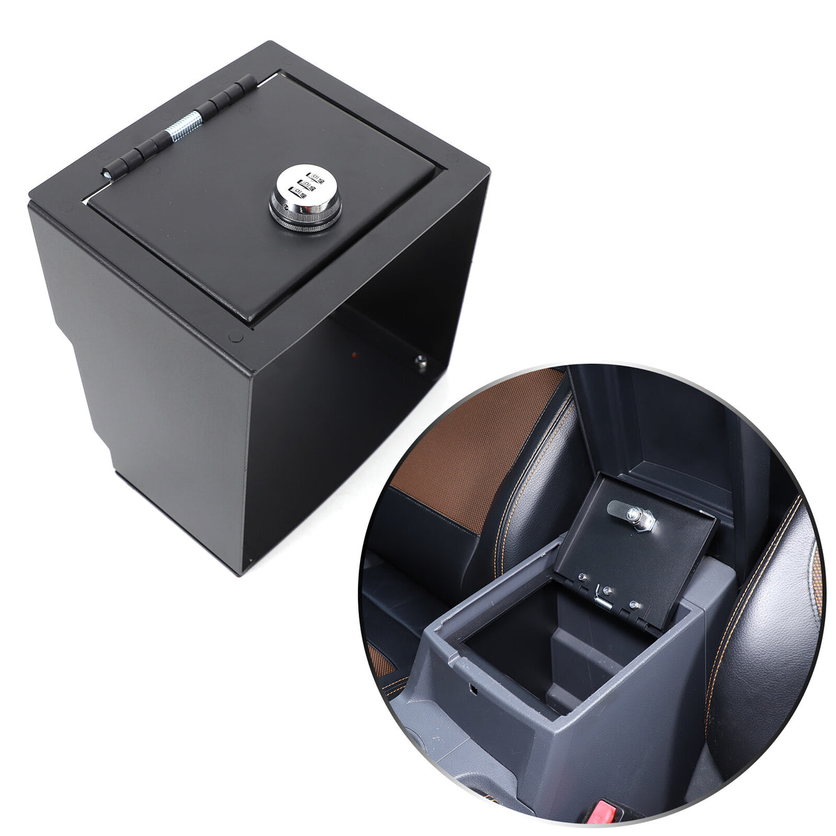 Center Console Safe Gun Storage Lock Box W/ TRAY For Ford Ranger T7 T8 15-22 US 9