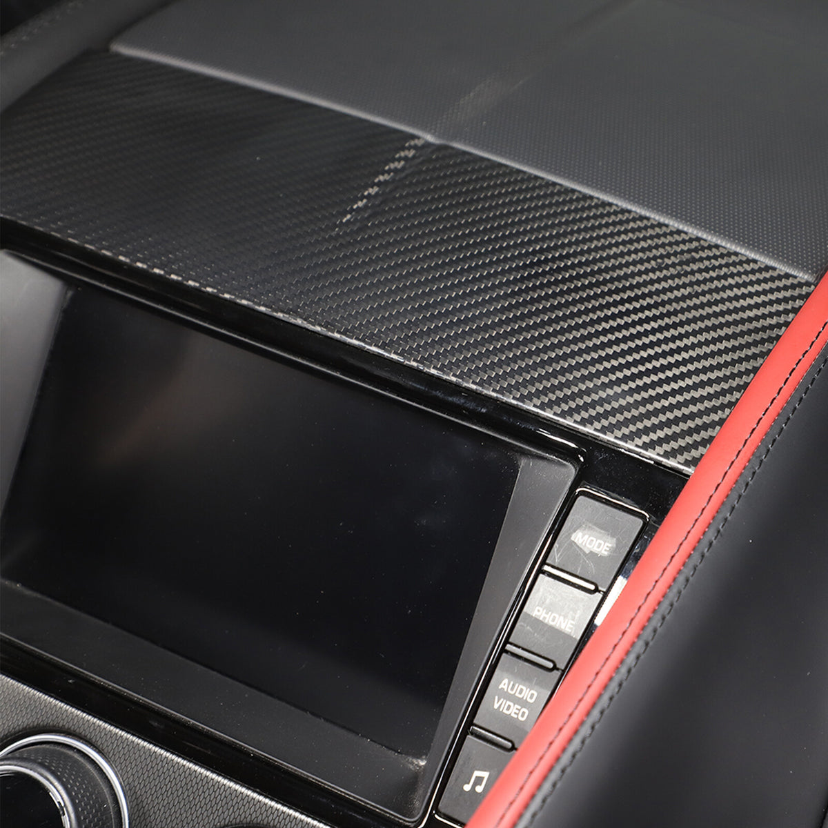 Real Carbon fiber Navigation screen upper cover Trim For Jaguar F-TYPE 2013-22 4