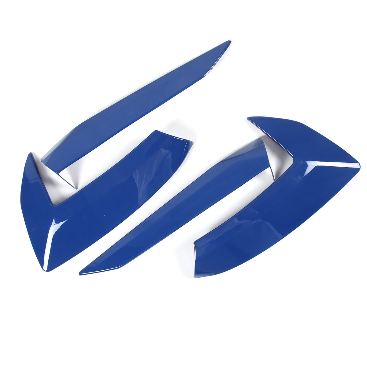 Blue ABS Side Fender Vent Door Handle Garnish Pair Trim For 2020-26 Corvette C8 14