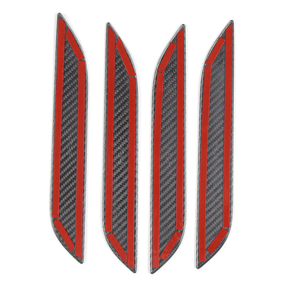 Matte Real Carbon Fiber Side Door Handle Covers For Tesla Model S Plaid 2014+ US 17