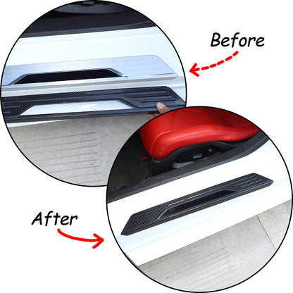Real Carbon Fiber Scuff Plate Door Sill Cover Protector For Corvette C8 2020-26 6
