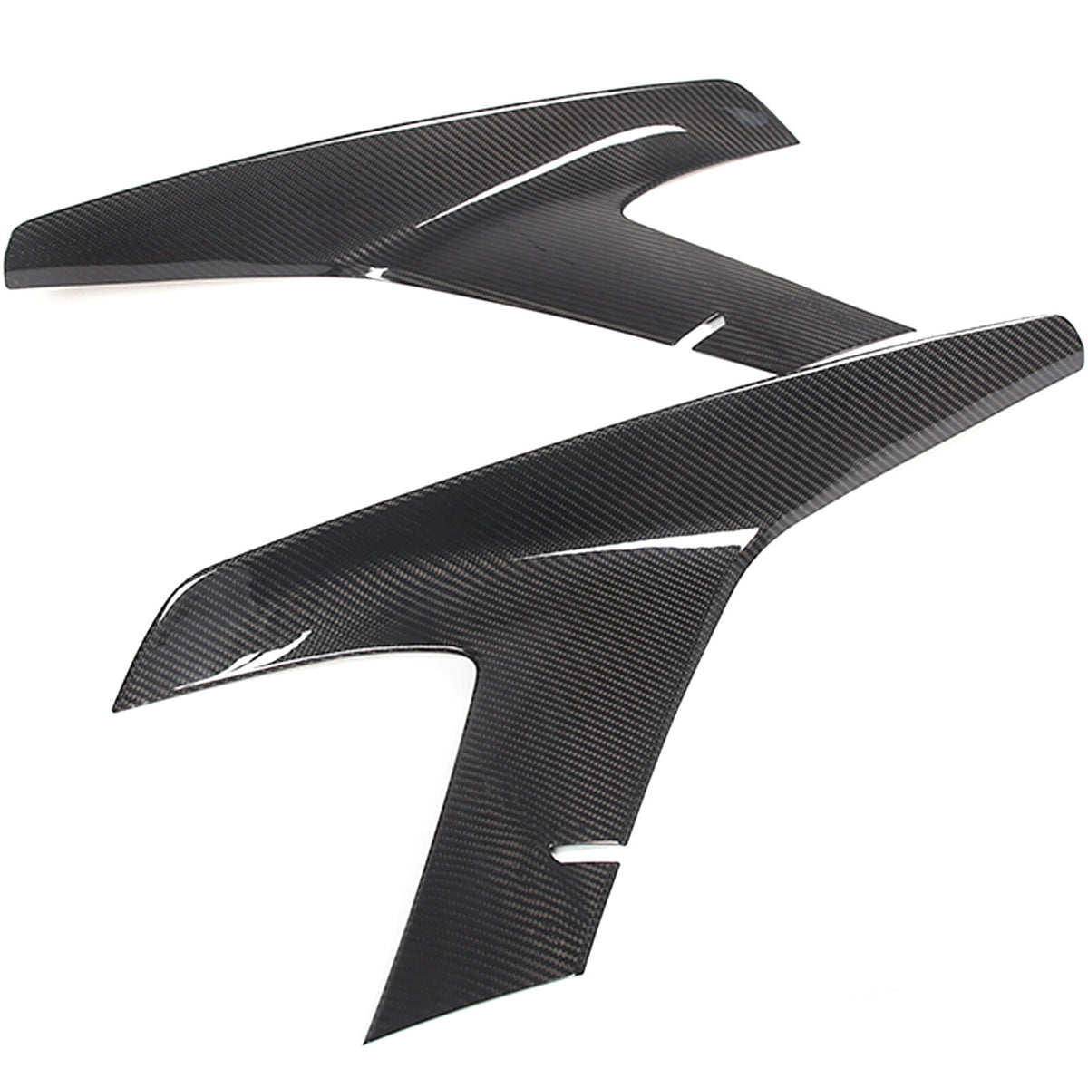 Dry Carbon Car Front Bumper Side Grille Trim Cover For Corvette C8 Z51 2020-2026 11