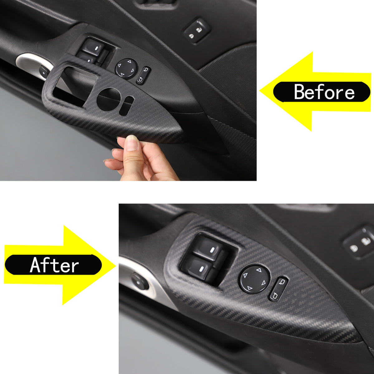 Matte Dry Real Carbon Fiber Center Console Trim Cover For Corvette C6 2005-13 77
