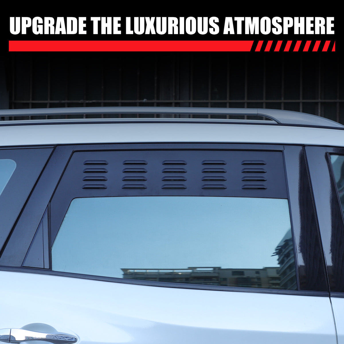 Rear Door Window Louver Air Vent Panel Trim Cover For Nissan Pathfinder 2013-18 6