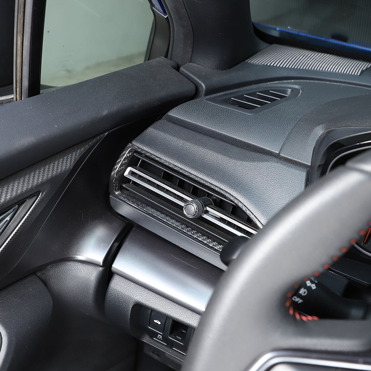 Real Carbon Fiber Interior Side Air Vent Outlet Cover For Subaru WRX VB 22-24 10