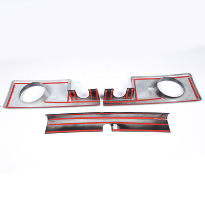 Glossy Piano Black Front Bumper Exterior Trim Cover Set For Hummer H2 2003-2009 - Styles 6-10 33