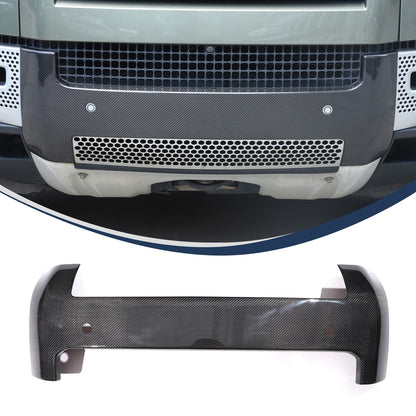 Real Carbon Fiber Front Bumper License Plate Base Trim For LR Defender L663 20+ 19