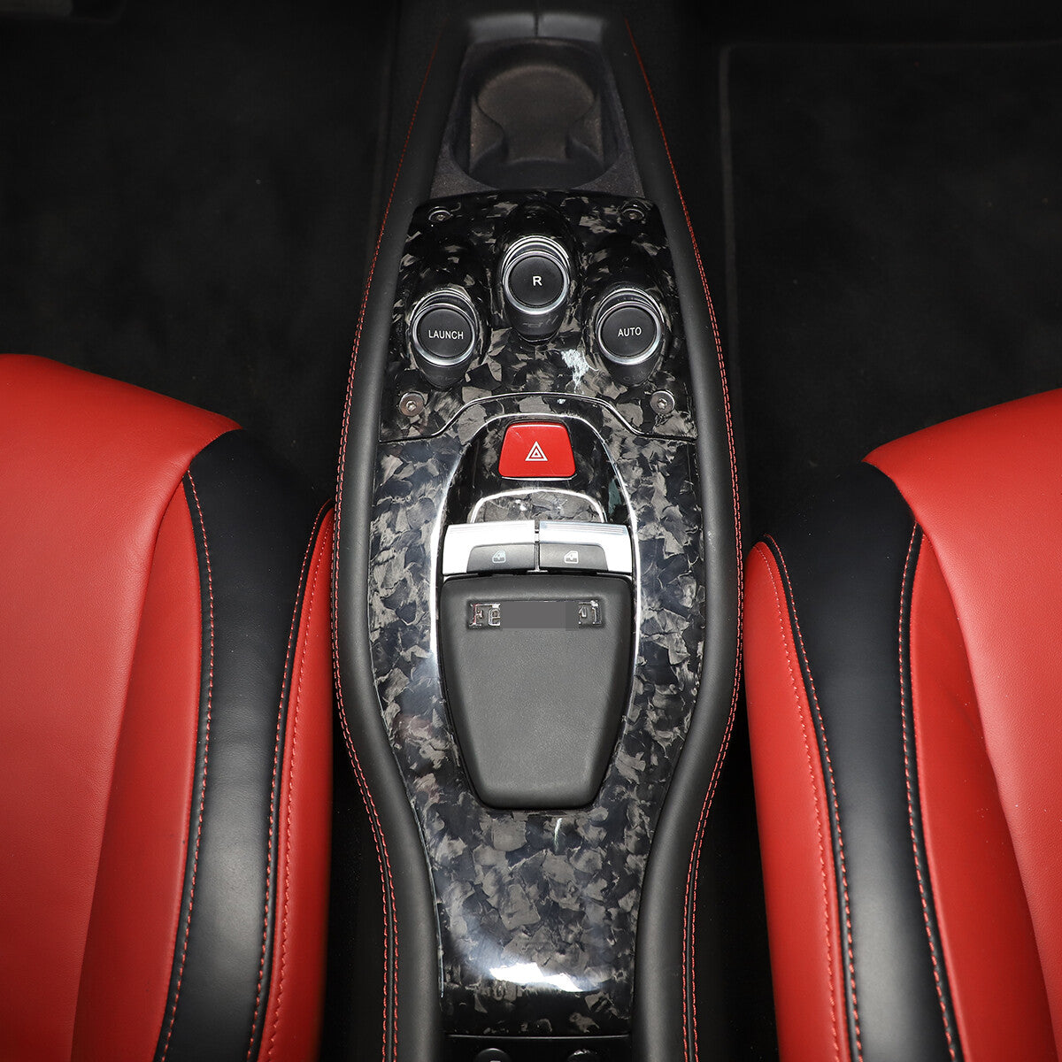 Forged Carbon Fiber Console Gear Shift Switch Button Panel For Ferrari 458 11-16 2