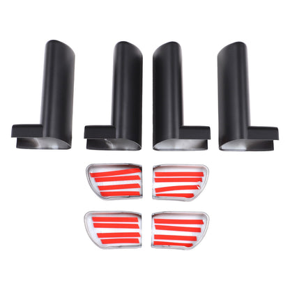 Matte Black ABS Interior Door Handle Cover Trim For Hummer H2 2003-2007 11