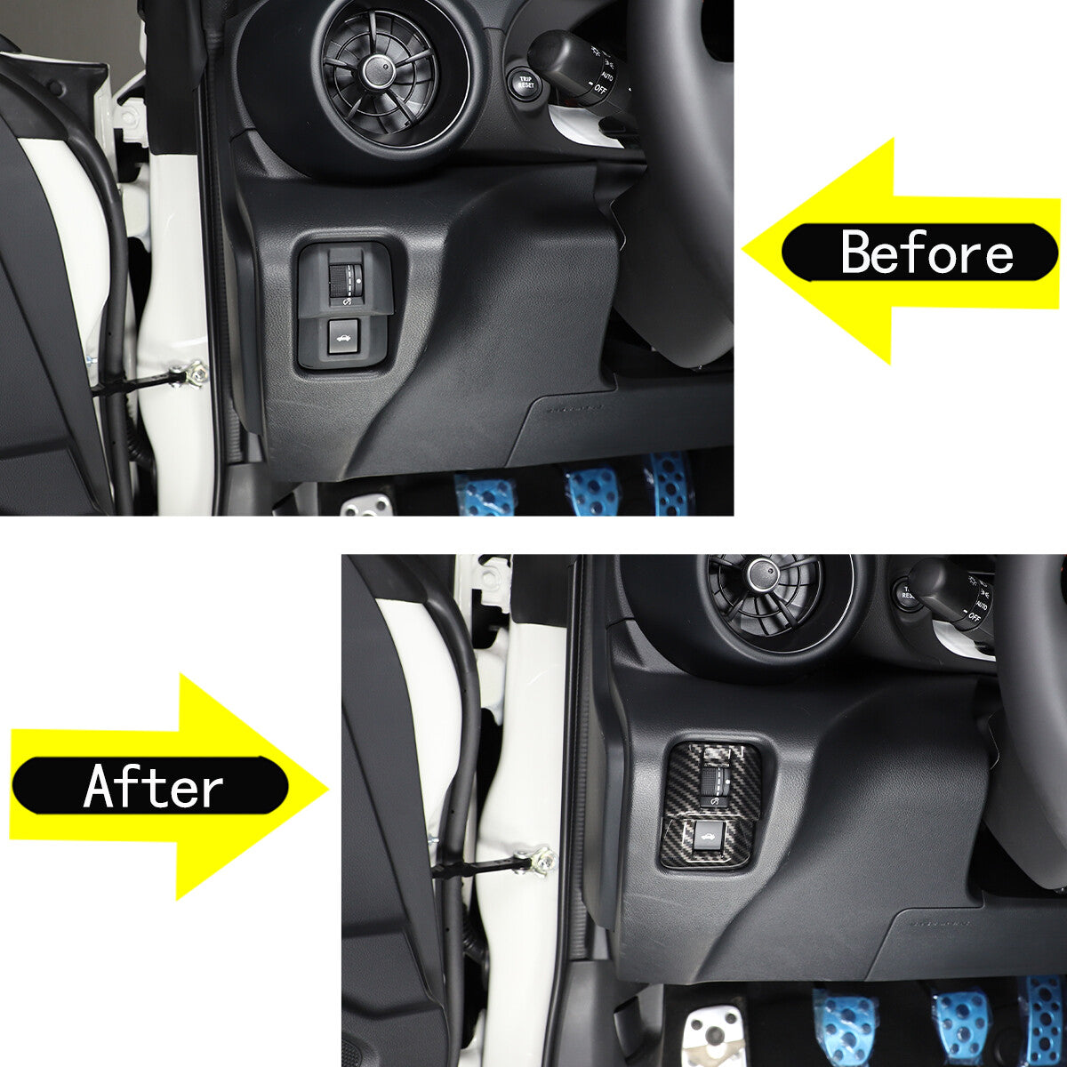 ABS Carbon Fiber Interior Center Console Trim Set Fits For GR86/BRZ 2022-2025 US - Variants 6-10 2