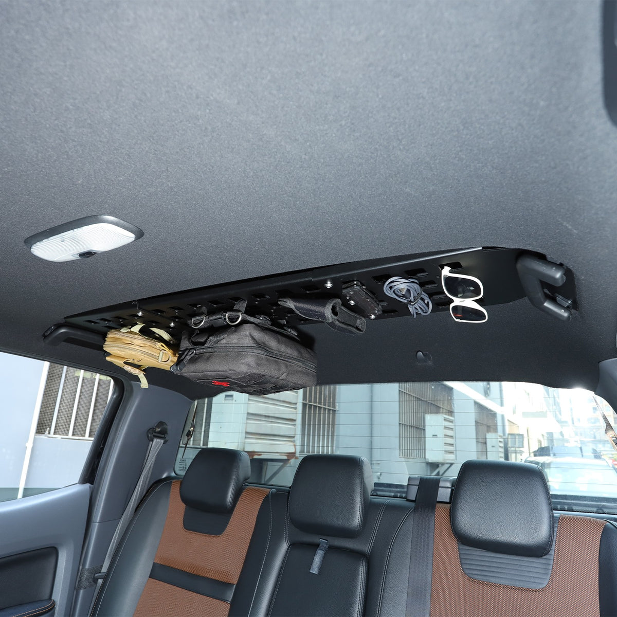 Alloy Rear Roof Hanging Storage Rack Molle Panel For Ford Ranger T6 2015-2021 2