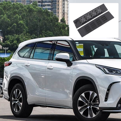 Rear Door Window Louver Air Vent Panel Trim For Toyota Highlander XU70 2022+ 8