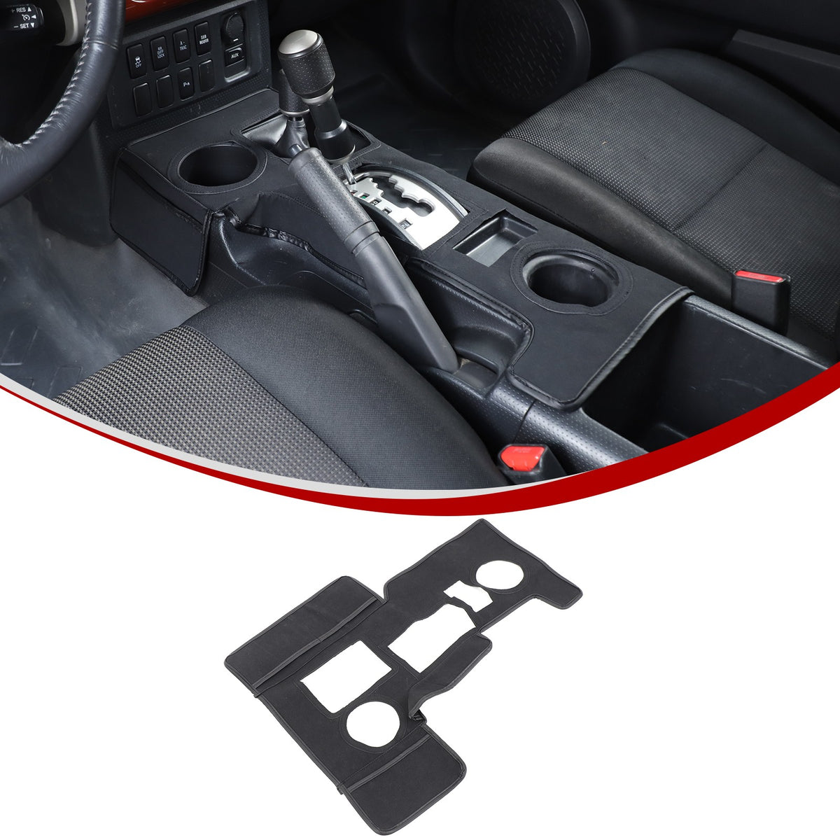 Suede Cloth Center Console Gear Shift Trim Cover For Toyota FJ Cruiser 07-21 US 10