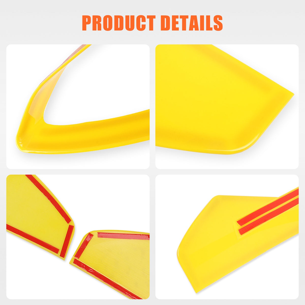 Yellow ABS Front Bumper Middle Grille Trim Cover For Corvette C8 2020+ 13