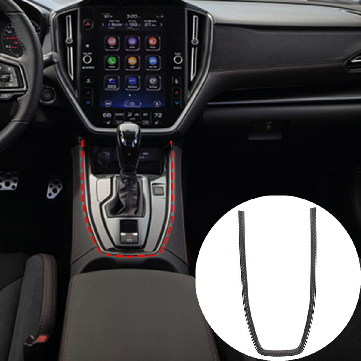 Carbon Fiber ABS Interior Full Cover Trim Kit Set For Subaru WRX AT 2022-2025 - Styles 1-5 21