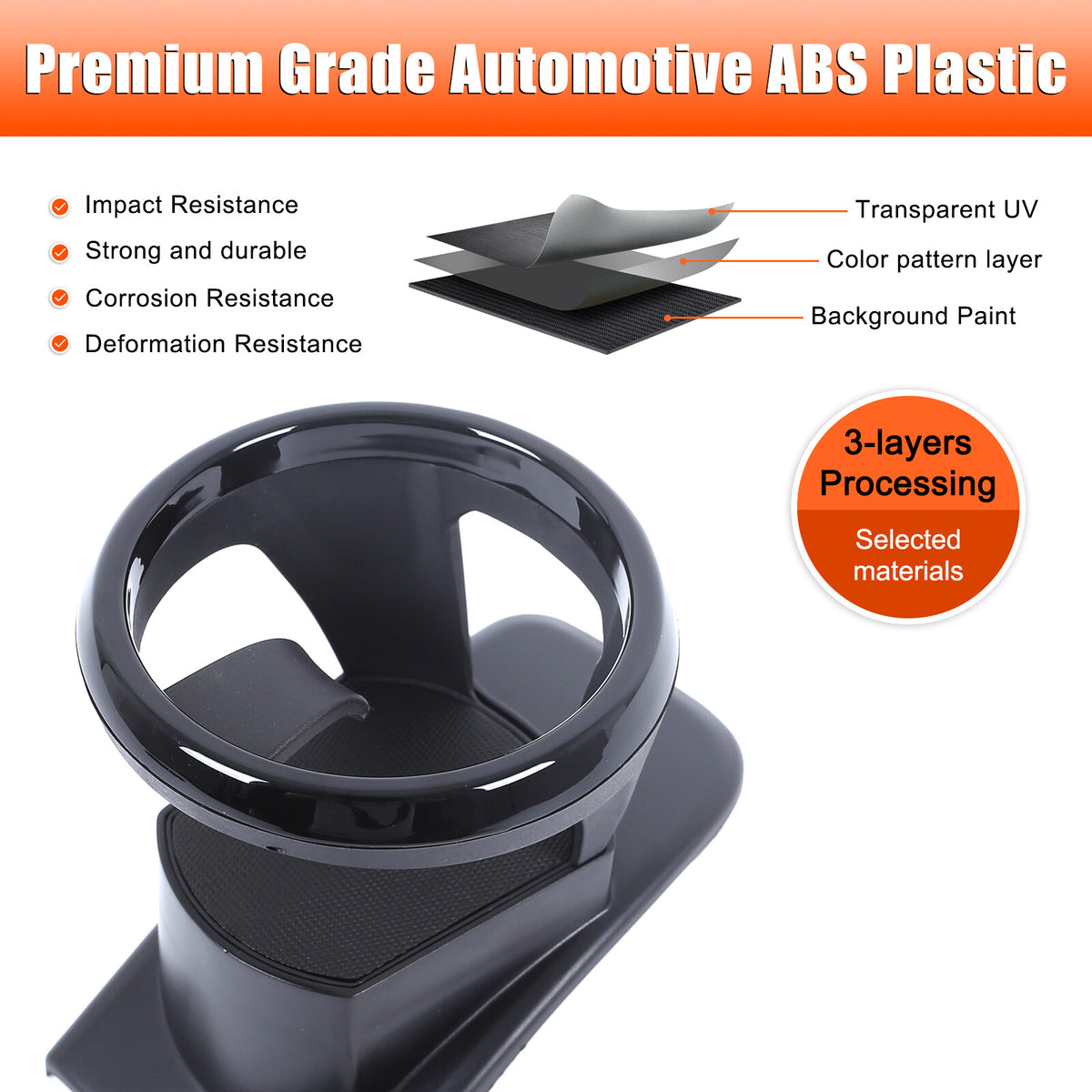 ABS Right Side Interior Door Panel Cup Holder Trim For Nissan Frontier 2022+ 9