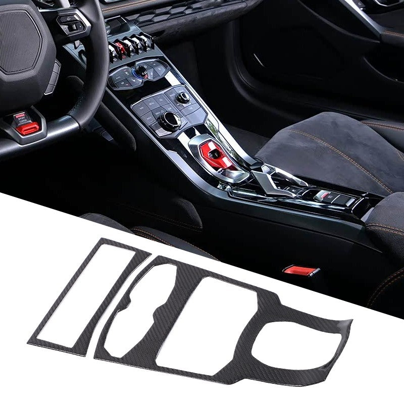 Real Carbon Fiber Center Multi Media Trim For Lamborghini Huracan 580/610 14-18 19