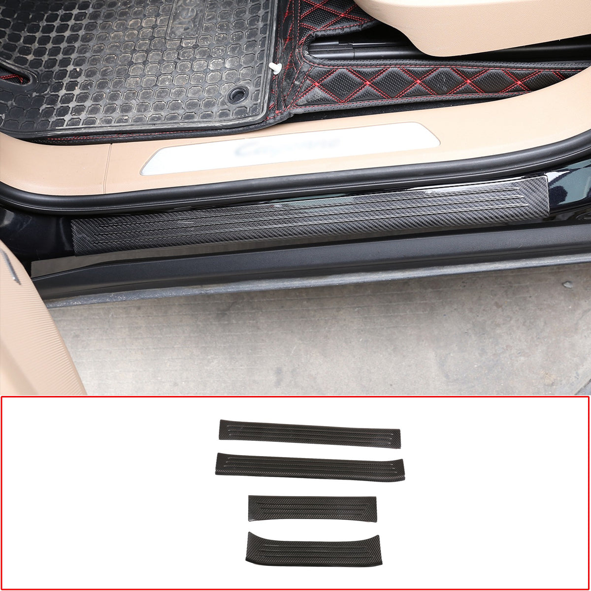Real Carbon Fiber Outer Door Sill Scuff Plate For Porsche Cayenne E3 2018‑2021 6