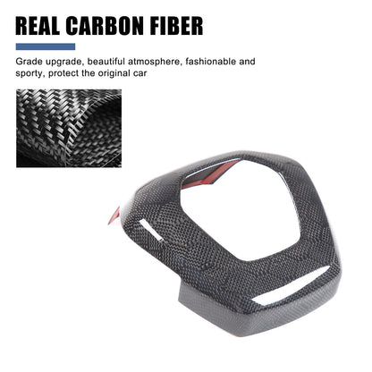 Real Honeycomb Carbon Fiber Steering Wheel Center Surround Cover For C8 Corvette 4