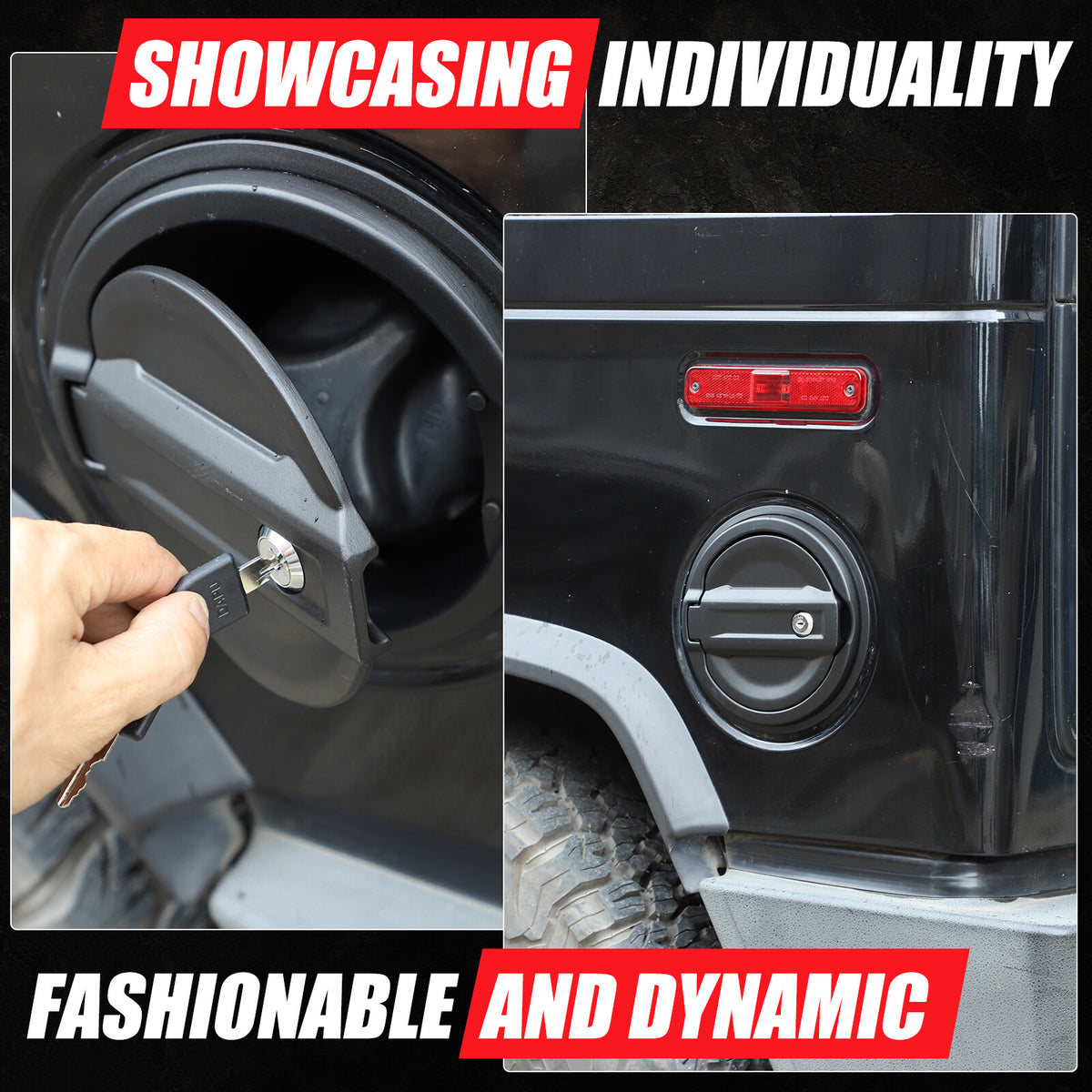 Locking Fuel Door Black Gas Tank Cap Cover Lock Key For Hummer H2 2003-2009 20
