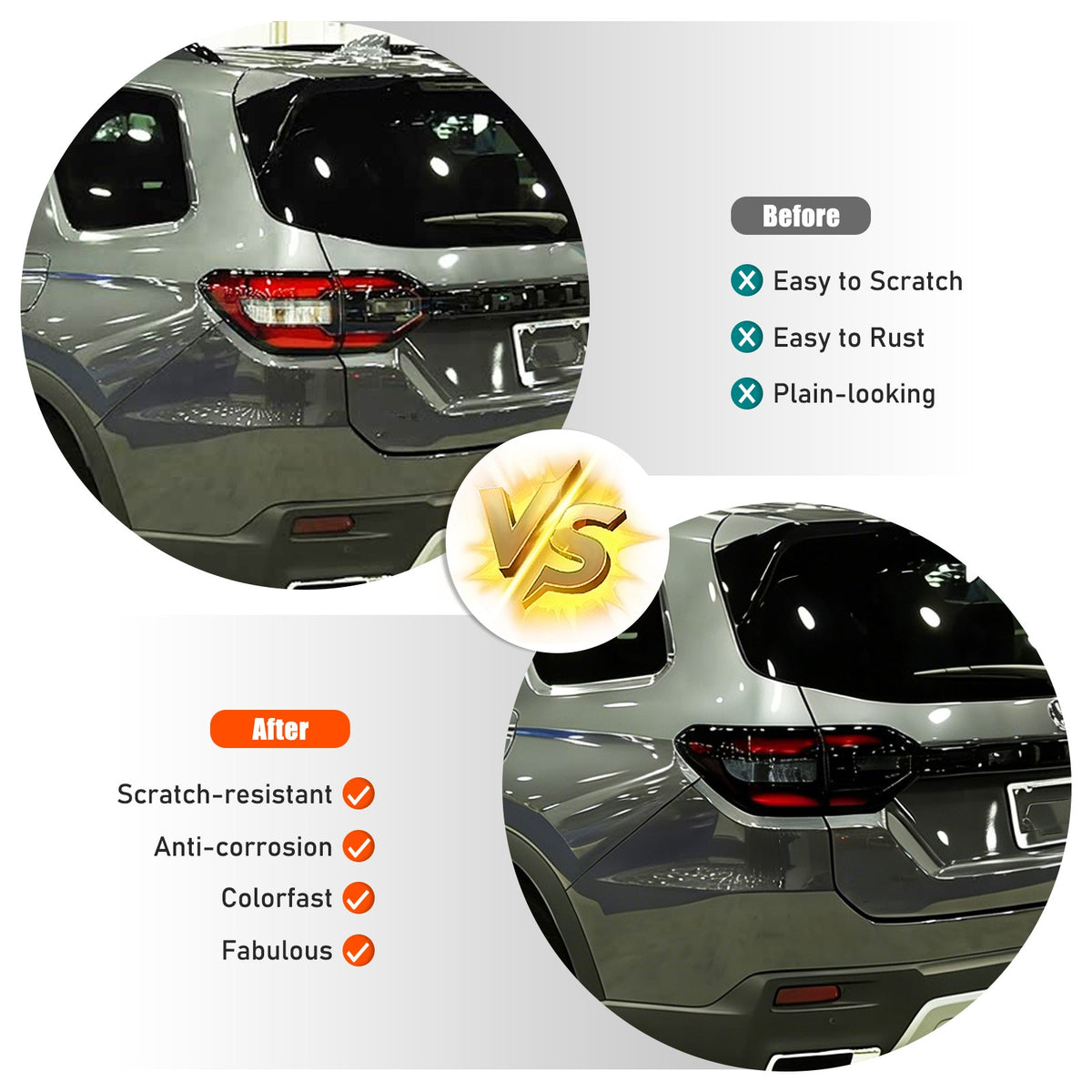 Transparent Gray ABS Smoked Tail Light Cover Trim For Honda Pilot 2023-2025 3