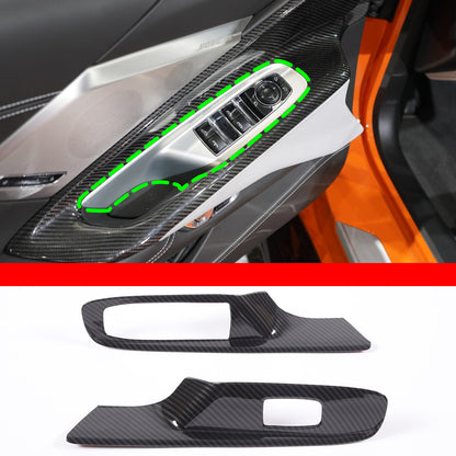 Carbon Fiber ABS Interior Full Decor Cover Trim Kit For Corvette C8 2020-2025 - Styles 1-5 21