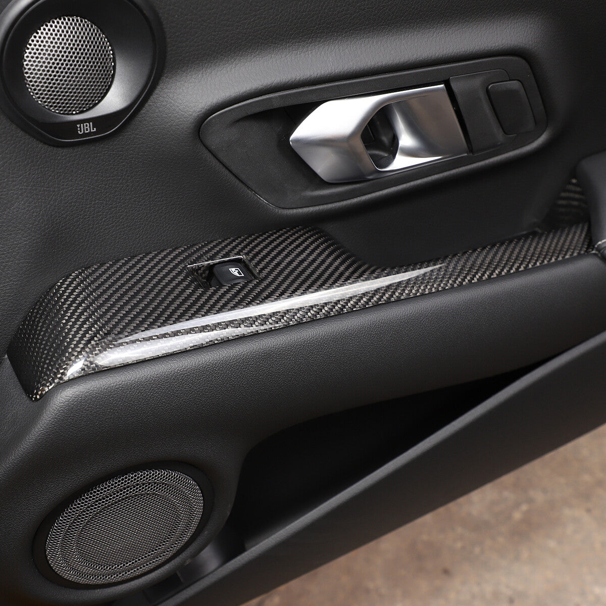 Carbon Fiber Window Lift Panel Trim Cover For Toyota Supra 19-23 3